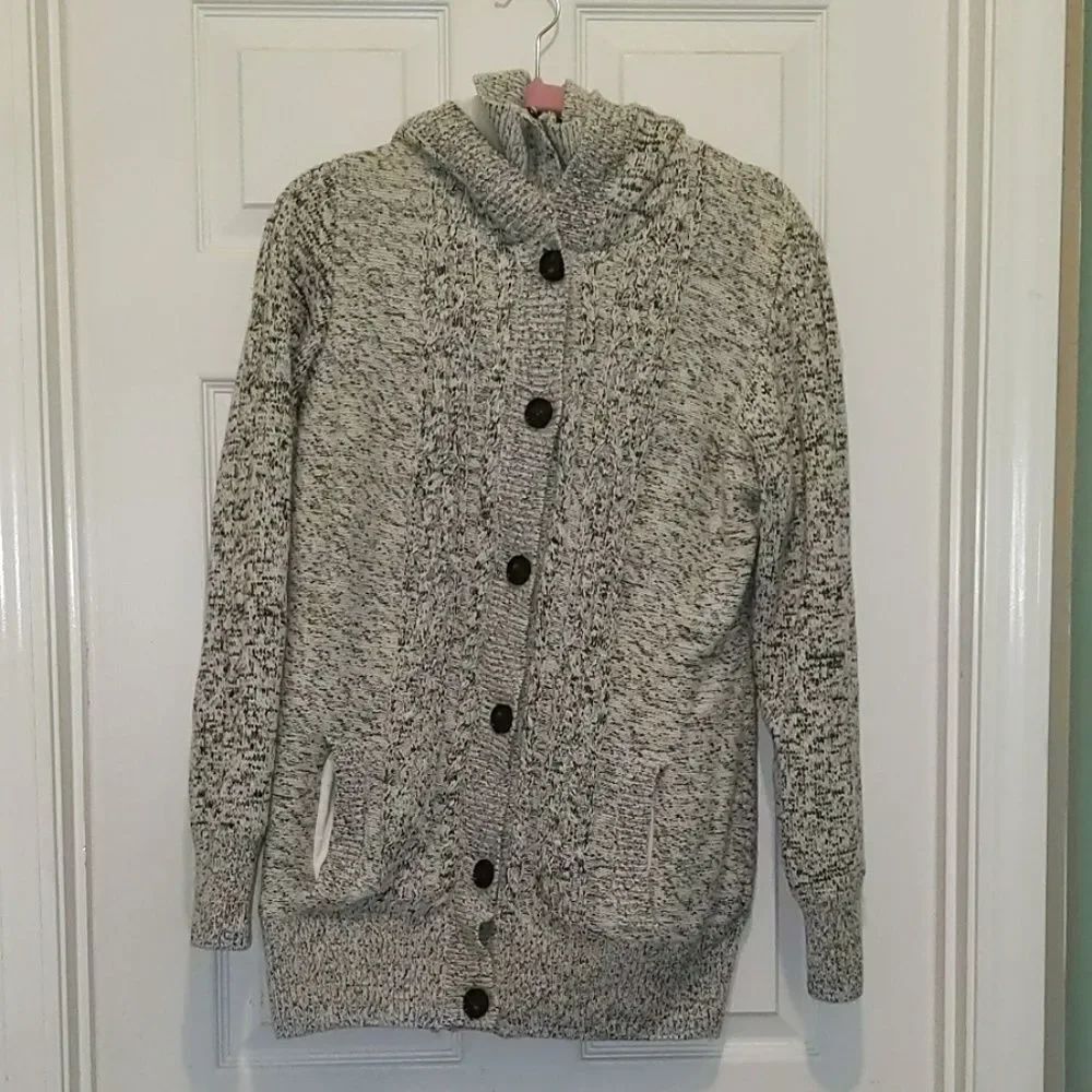 Heavy super soft lined sweater jacket hooded size XL NWOT